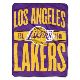 Lakers OFFICIAL NBA Clear Out Micro Raschel Throw Blanket; 46" x 60"