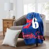 76ers OFFICIAL NBA "Signature" Raschel Throw Blanket; 50" x 60"