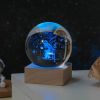 Cosmos Series Crystal Ball Night Lights; Milky Way; Moon; Desktop Bedroom Small Ornaments; Creative Valentine's Day Gifts Birthday Gifts